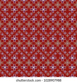 New color seamless pattern with many flowers