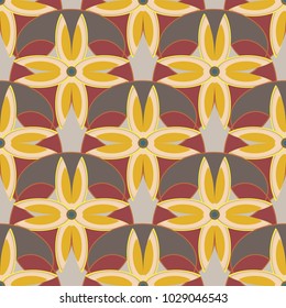 New color seamless pattern with many flower.