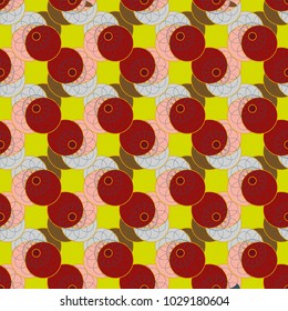 New color seamless pattern with many flower.