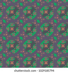 New color seamless pattern with many flower.