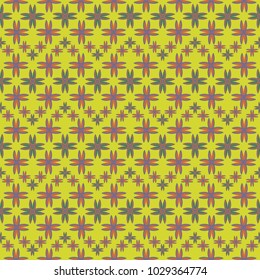 New color seamless pattern with many flower.