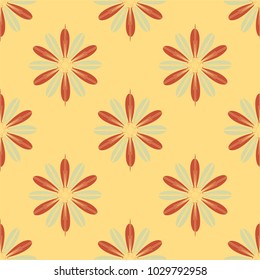New color seamless pattern with many flower.
