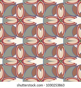 New color seamless pattern with many flower.