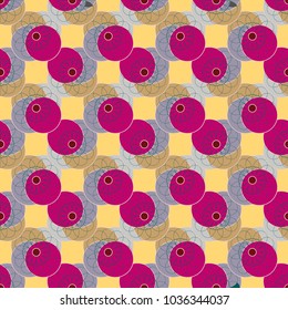 New color seamless pattern with many flower.