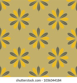 New color seamless pattern with many flower.