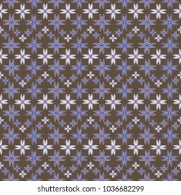 New color seamless pattern with many flower.