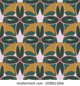 New color seamless pattern with many flower.
