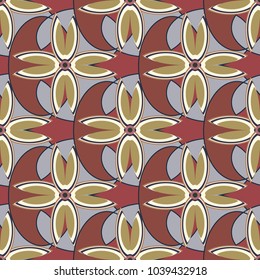 New color seamless pattern with many flower.