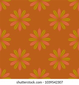 New color seamless pattern with many flower.
