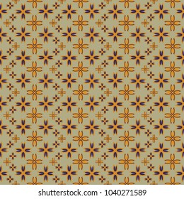 New color seamless pattern with many flower.