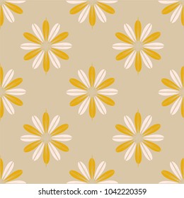 New color seamless pattern with many flower.