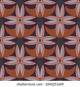 New color seamless pattern with many flower.