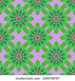 New color seamless pattern with many flower.