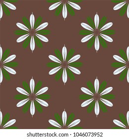New color seamless pattern with many flower.