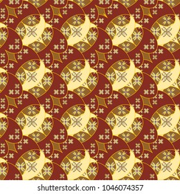 New color seamless pattern with many flower.