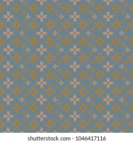 New color seamless pattern with many flower.