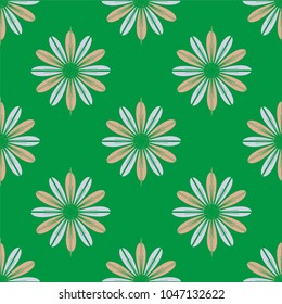 New color seamless pattern with many flower.