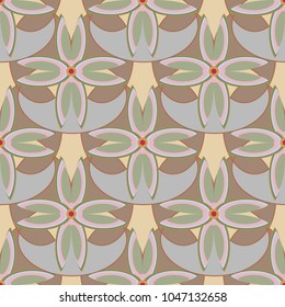 New color seamless pattern with many flower.
