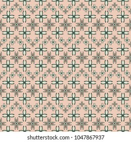 New color seamless pattern with many flower.