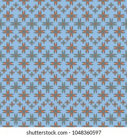 New color seamless pattern with many flower.
