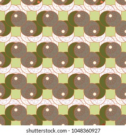 New color seamless pattern with many flower.