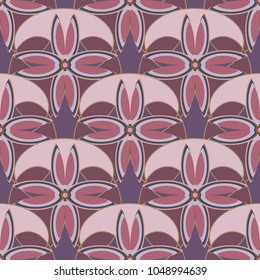 New color seamless pattern with many flower.