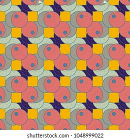 New color seamless pattern with many flower.