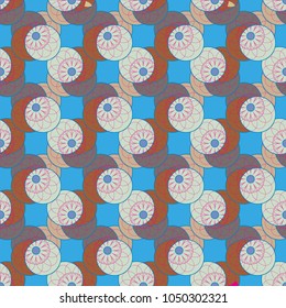 New color seamless pattern with many flower.