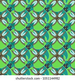 New color seamless pattern with many flower.