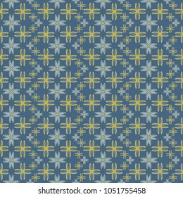 New color seamless pattern with many flower.