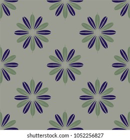 New color seamless pattern with many flower.