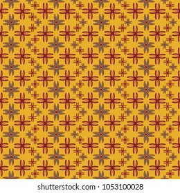 New color seamless pattern with many flower.