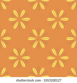 New color seamless pattern with many flower.