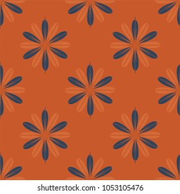 New color seamless pattern with many flower.