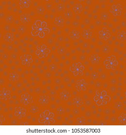 New color seamless pattern with many flower.