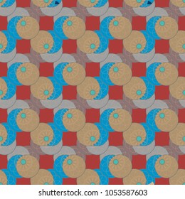 New color seamless pattern with many flower.