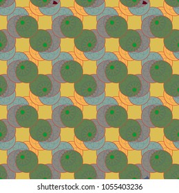 New color seamless pattern with many flower.