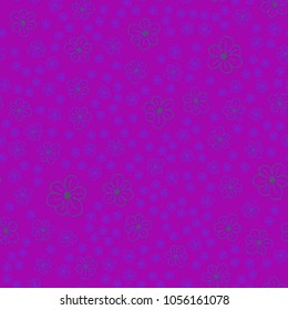 New color seamless pattern with many flower.