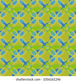 New color seamless pattern with many flower.