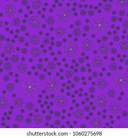 New color seamless pattern with many flower.
