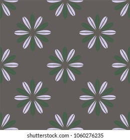 New color seamless pattern with many flower.