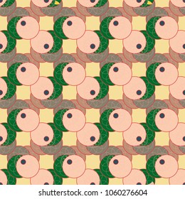 New color seamless pattern with many flower.