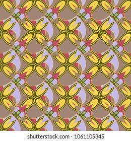 New color seamless pattern with many flower.
