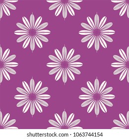 New color seamless pattern with many flower.