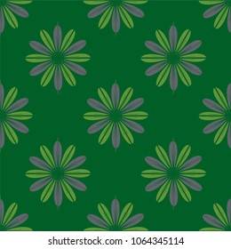 New color seamless pattern with many flower.