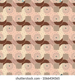 New color seamless pattern with many flower.