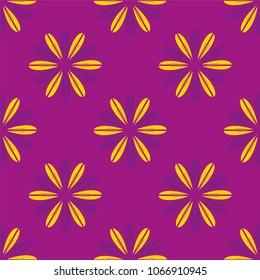 New color seamless pattern with many flower.