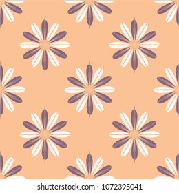 New color seamless pattern with many flower.