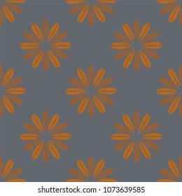 New color seamless pattern with many flower.