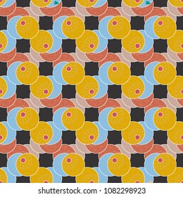 New color seamless pattern with many flower.